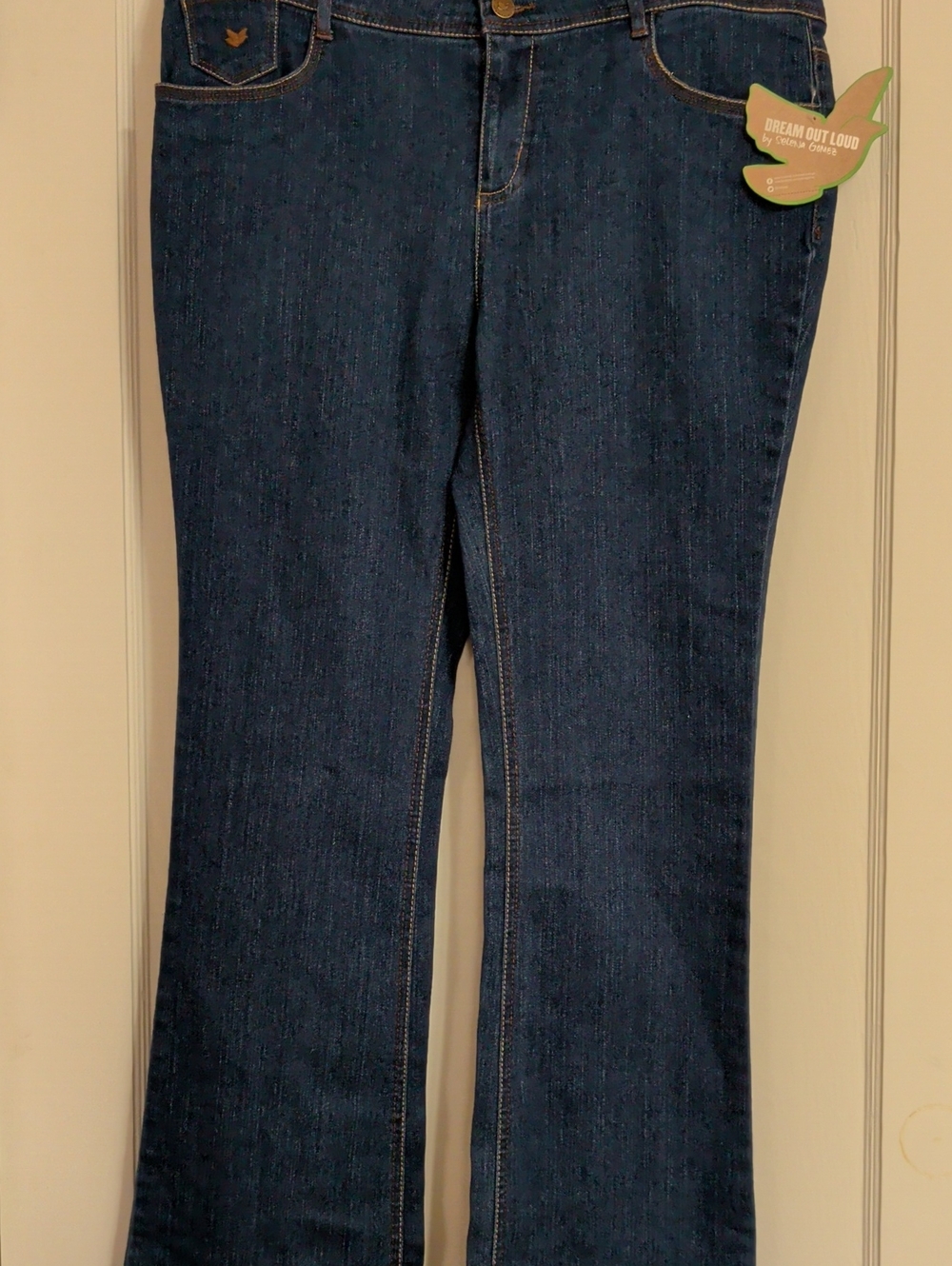Dream Out Loud By Selena Gomez Dark Blue Flare Jeans Juniors Size 17 NWT